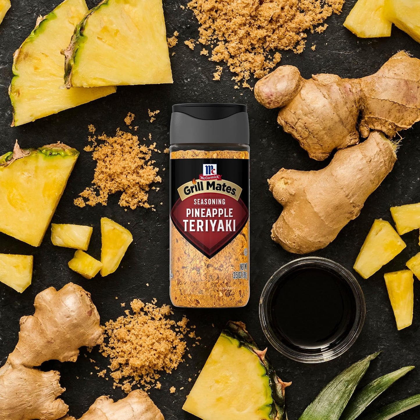 McCormick Grill Mates Pineapple Teriyaki Grilling Seasoning, 3.5 oz, Savory-Sweet Teriyaki Flavor for Pork, Chicken, or Seafood