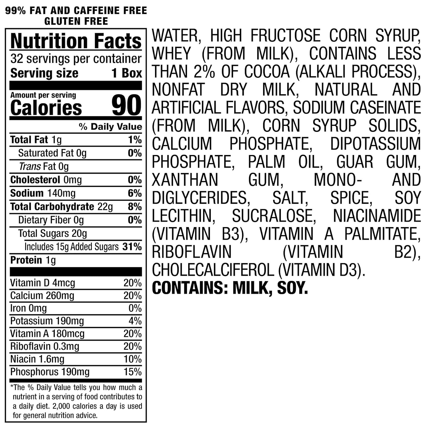 Yoo-hoo Chocolate Drink, 6.5 fl oz boxes, 32 pack