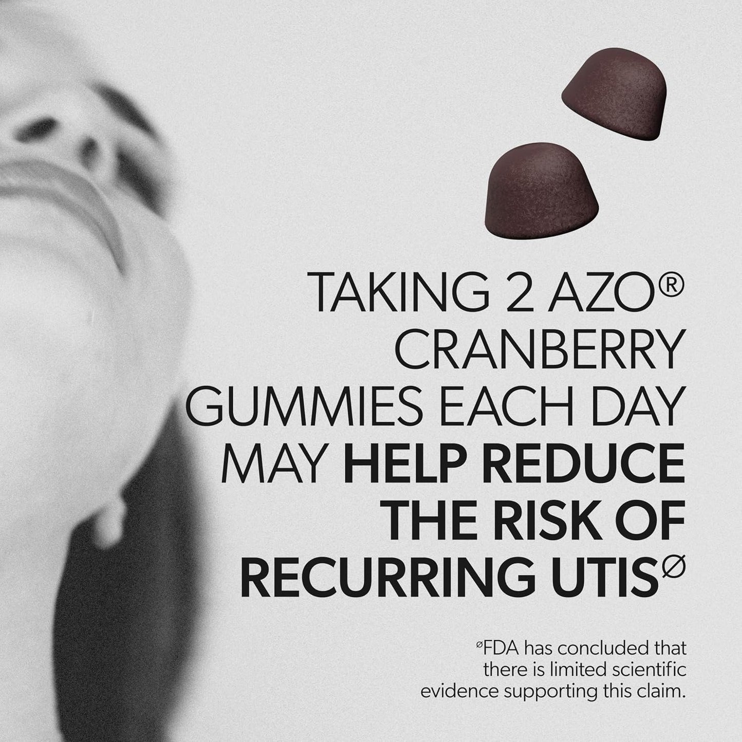AZO Cranberry Urinary Tract Health Gummies Dietary Supplement, 2 Gummies = 1 Glass of Cranberry Juice, Helps Cleanse & Protect, Natural Berrylicious Flavor, Non-GMO, 72 Gummies