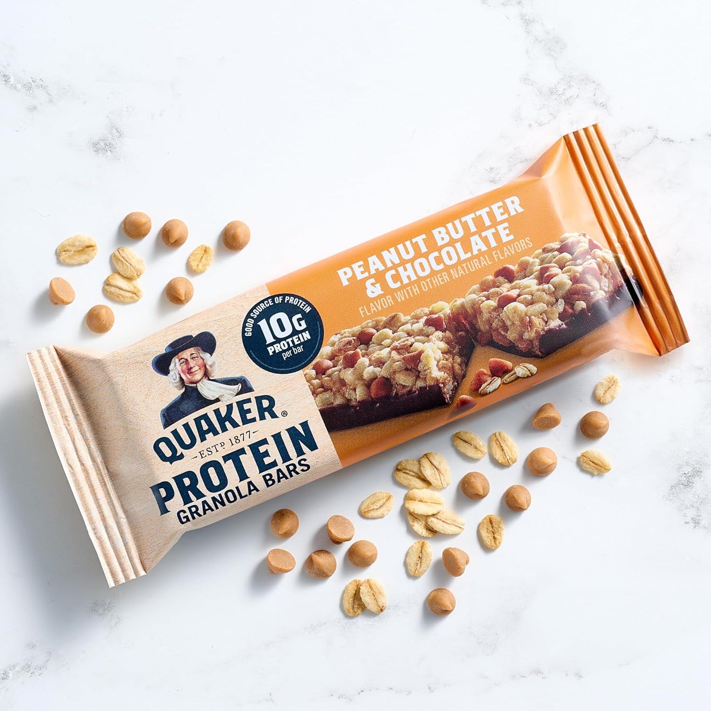 Quaker Protein Granola Bars, 2 Flavor Variety Pack, 10g Protein, 1.41 oz Bars, 20ct