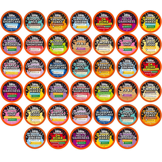 Java Factory assorted coffee pods compatible with Keurig coffee machine 40 count