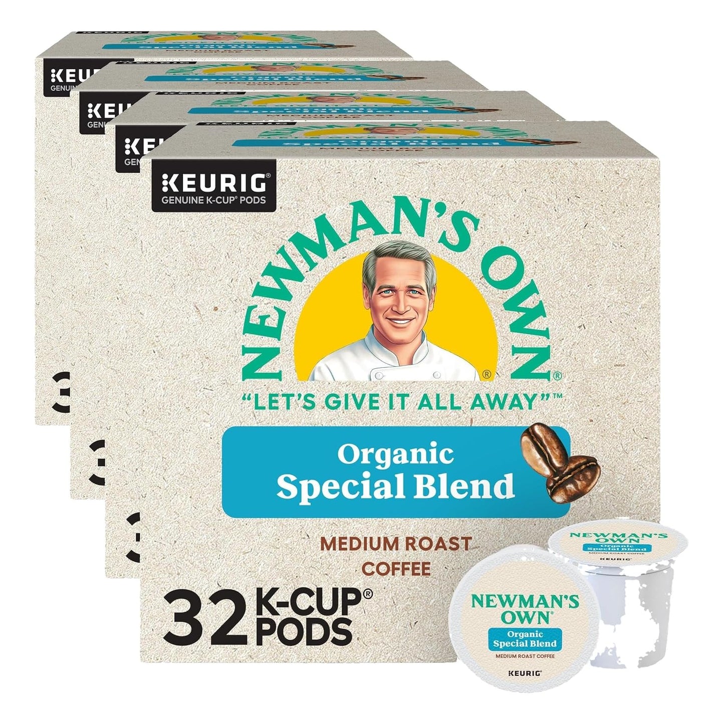 Newman's Own Organics Special Blend Keurig Single-Serve K-Cup Pods, 96 Count, Medium Roast Coffee