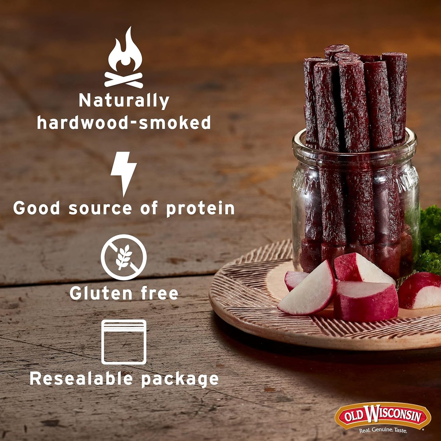 Old Wisconsin Turkey Sausage Snack Sticks, 6 Ounce Resealable Package, Made in USA