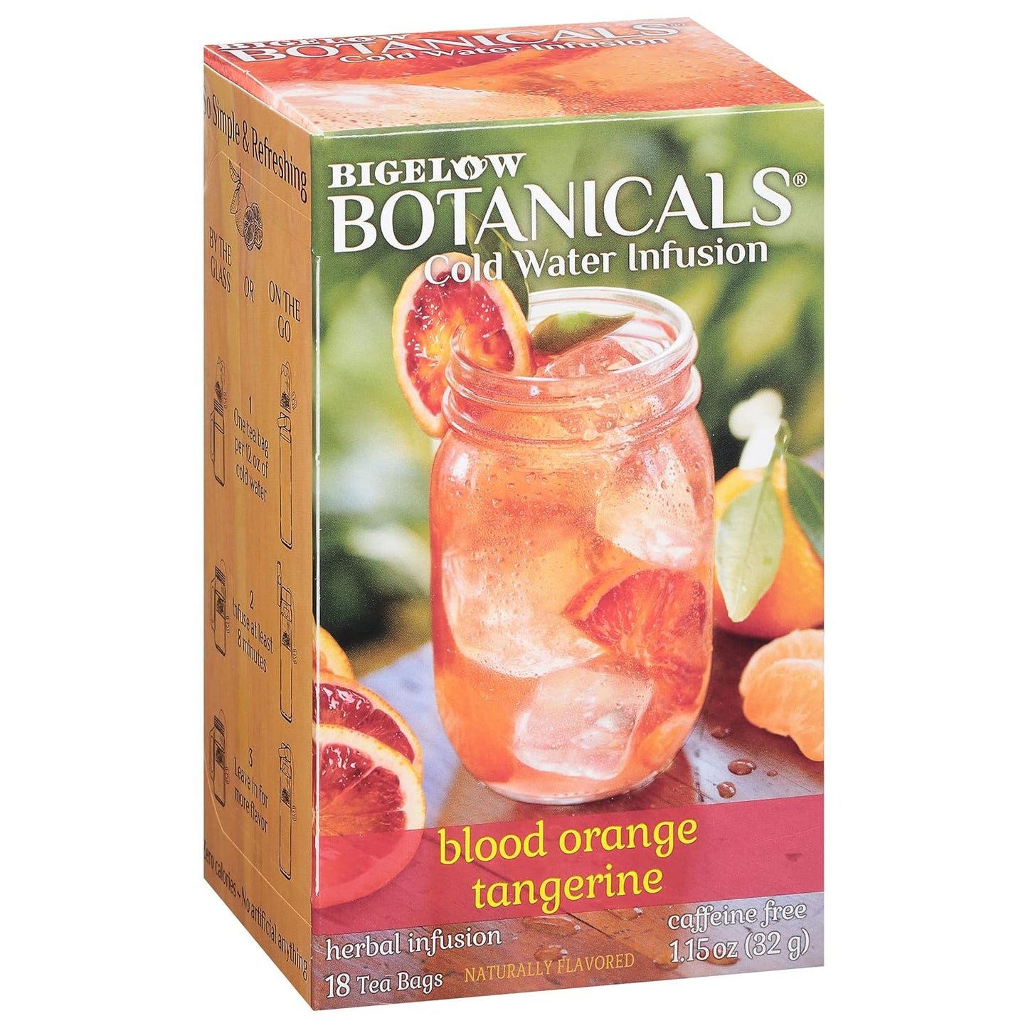 Bigelow Botanicals Cold Water Infusion Herbal Tea Variety Pack, 18 Count Box, 6 Pack