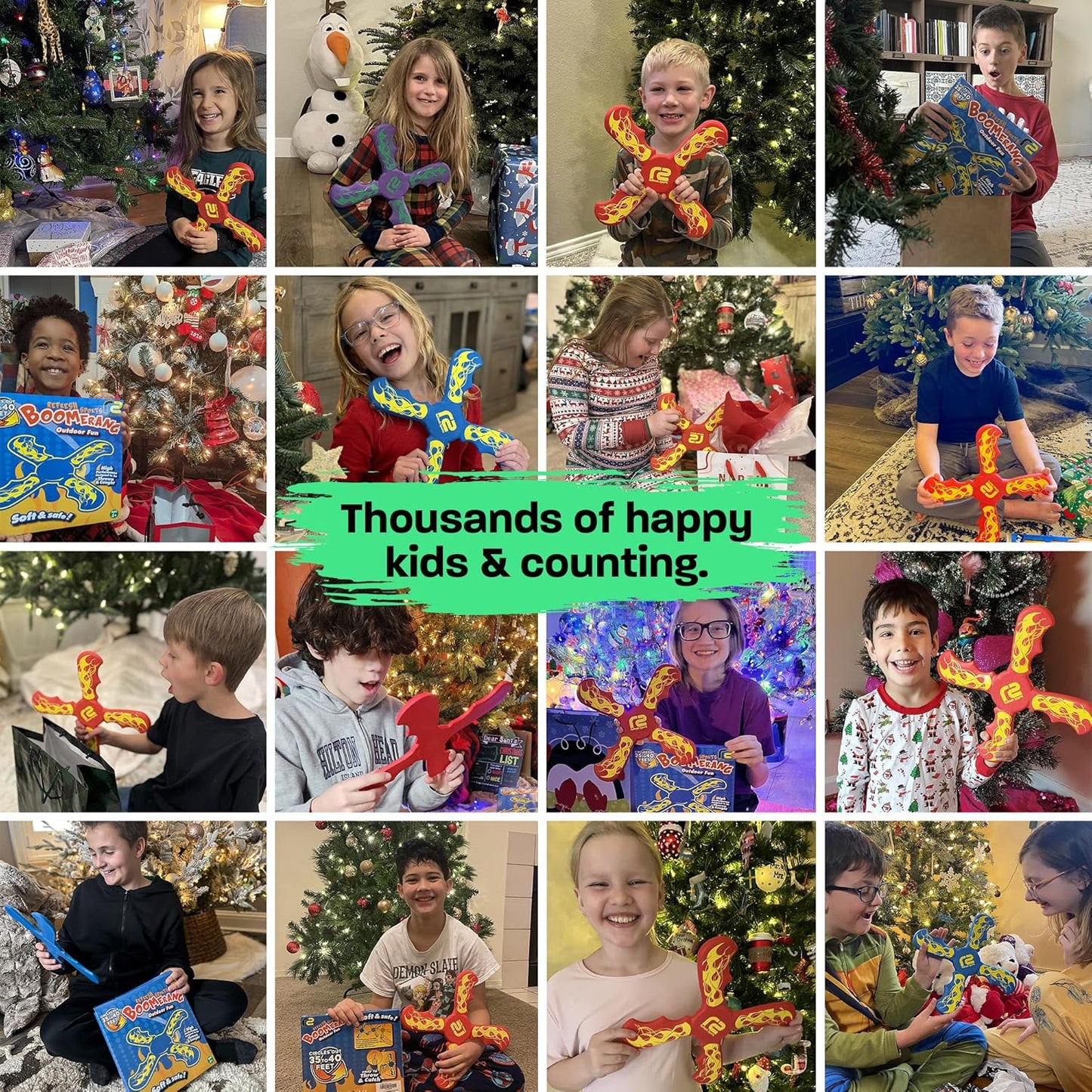 Boomerang for Kids - It Really Does Fly Back - Fun & Easy to Use Gifts for Boys & Girls - Best Toys for Ages 8-13 Gift Idea - Soft Foam Design Stocking Stuffers for Kids 6 7 8 9 10+ Year Old Boy Gifts