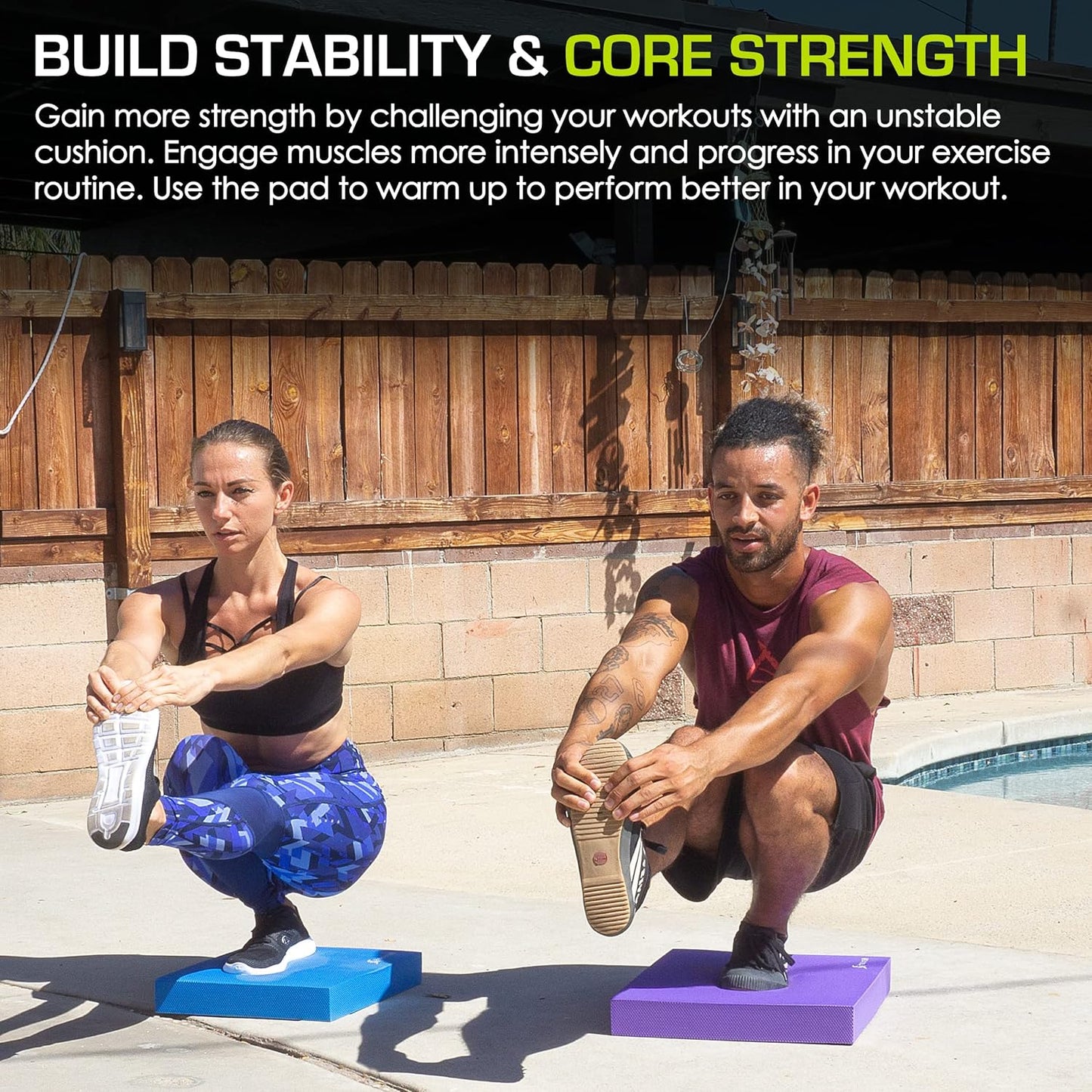 ProsourceFit 15.5" x 12.75" Non-Slip Exercise Balance Pad