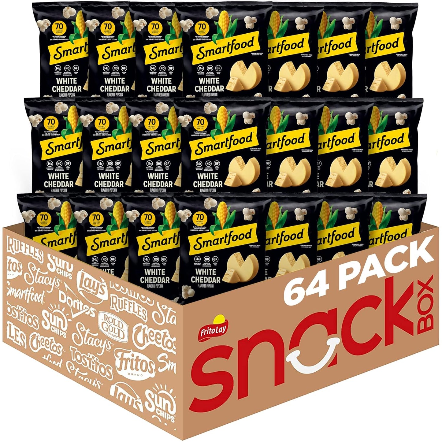 White Cheddar and Flamin' Hot Popcorn Variety Pack, 40 Individually Wrapped Snacks