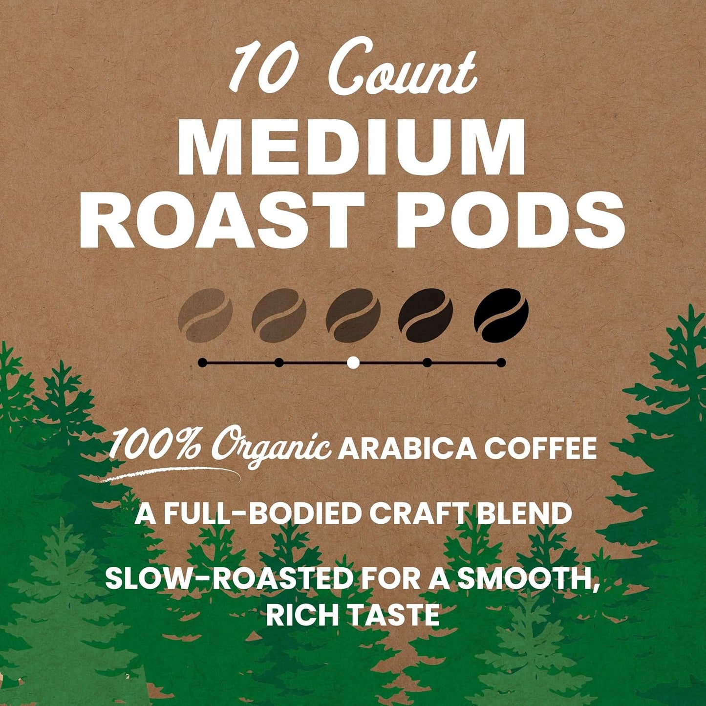 Vermont Coffee Company Organic Medium Roast Single-Serve Compostable Coffee Pods for Keurig