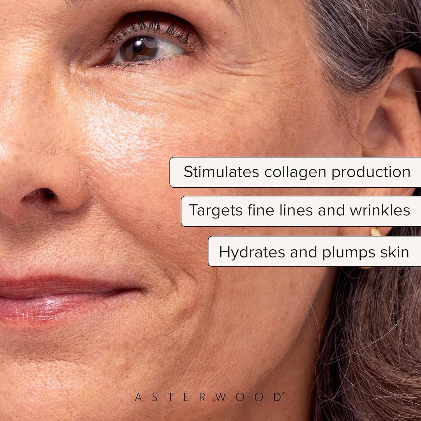 Asterwood Triple Repair Matrixyl 3000 + Argireline + Hyaluronic Acid + Vitamin C Serum for Face - Anti-Aging, Collagen Boosting, Hydrating - Fragrance-Free - 1 Fl Oz