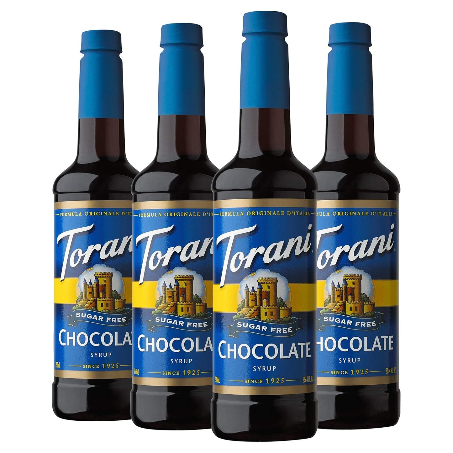 Torani Sugar Free Chocolate Flavored Drink Syrup, 25.4 fl oz (Pack of 4)