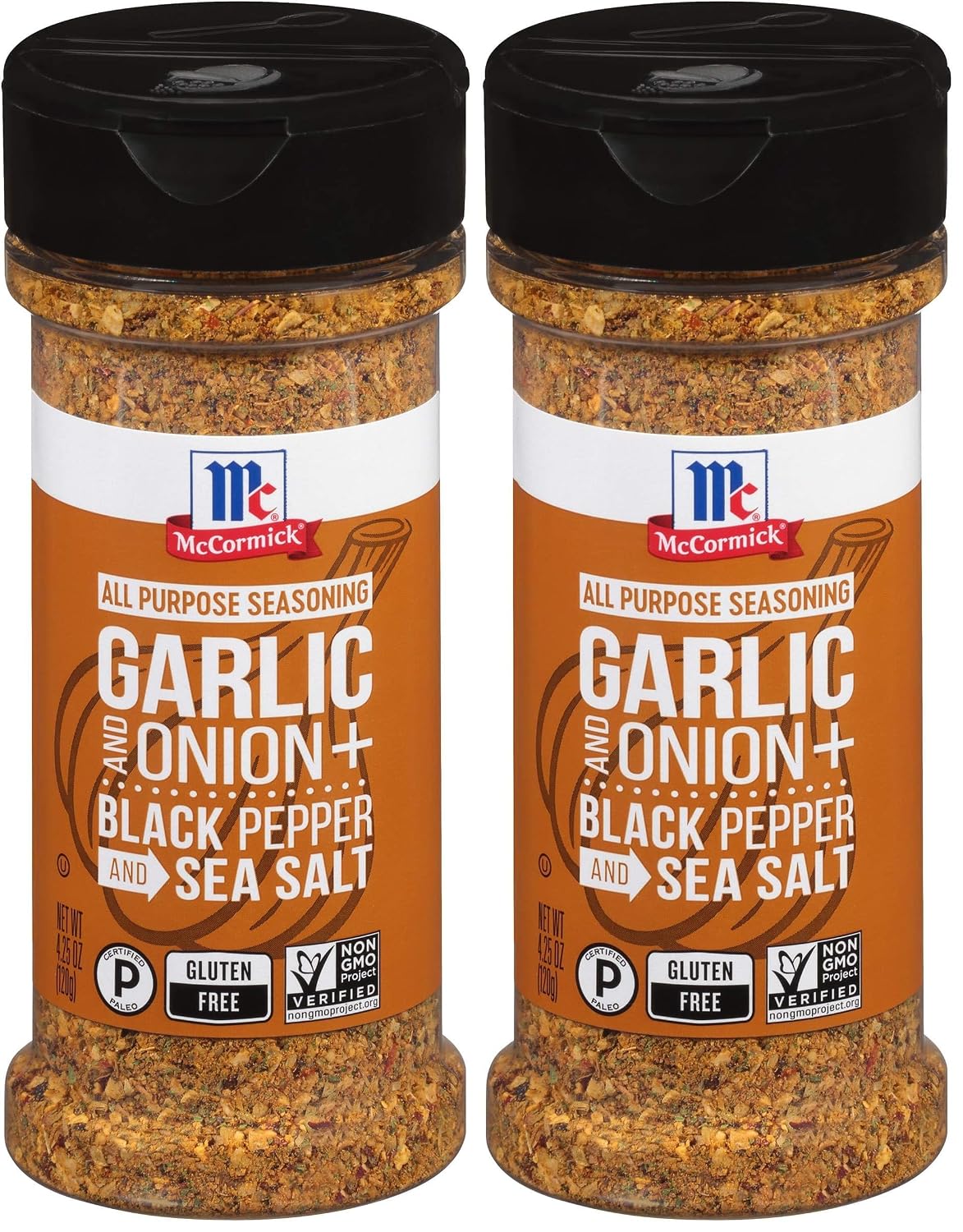McCormick All Purpose Seasoning, Garlic Onion Black Pepper Sea Salt, 4.25 oz Gluten Free Paleo Non GMO