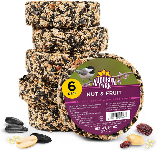 Audubon Park Nut & Fruit Snack Stack Bird Food 6-Pack
