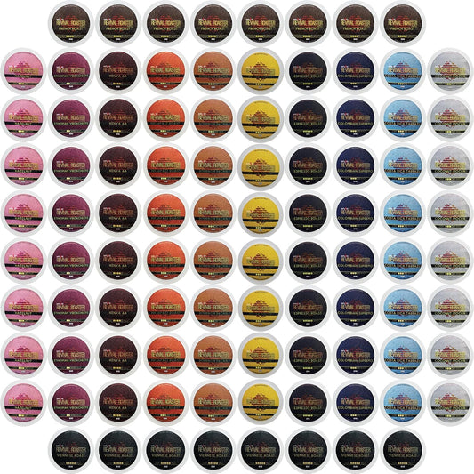InfuSio Coffee Pods Variety Pack, 96 Count, 12 Crafted Medium & Dark Roast Blends, Compatible with Keurig 2.0 Brewers