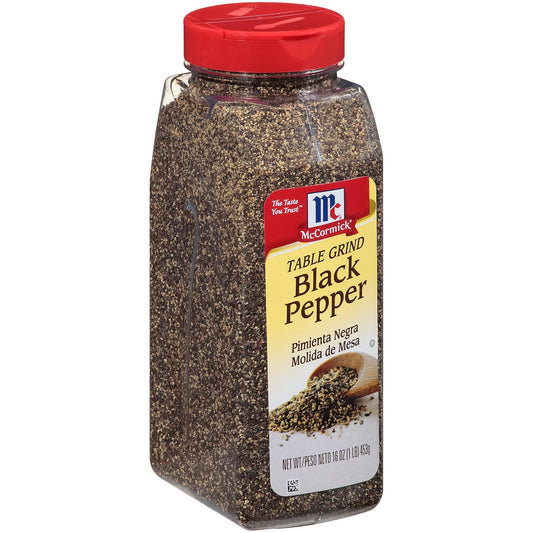 McCormick Classic Table Grind Black Pepper, 16 oz Coarse Ground for Steak, Burgers, and Roasts