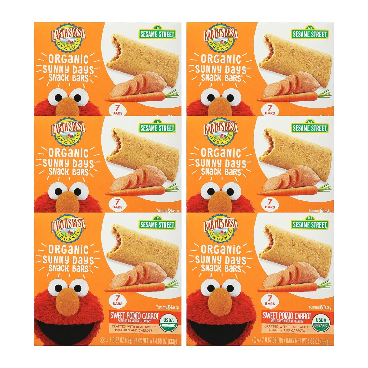 Earth's Best Organic Toddler Snack Bars, 7 Ct, 2 Years and Up, 6 Pack