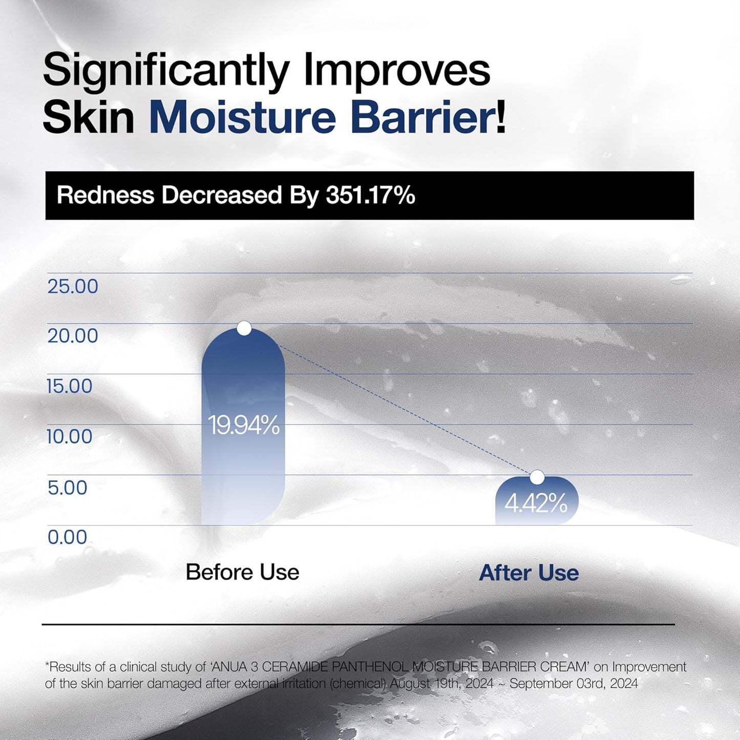 ANUA 3 Ceramide Panthenol Moisture Barrier Cream, Hydrating Face Moisturizer for Normal Skin, Panthenol, Ceramide, Centella for Skin Barrier Non Comedogenic, Korean Skincare (100ml/ 3.38 fl. oz.)