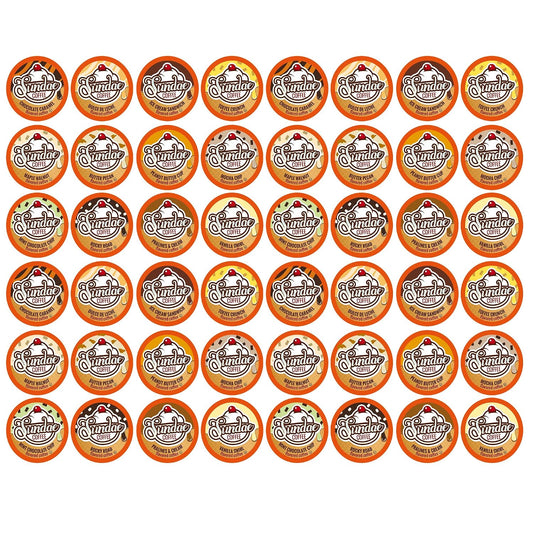 Sundae Ice Cream Flavored Coffee Pods, 48 Count, Compatible with 2.0 Keurig K-Cup Brewer