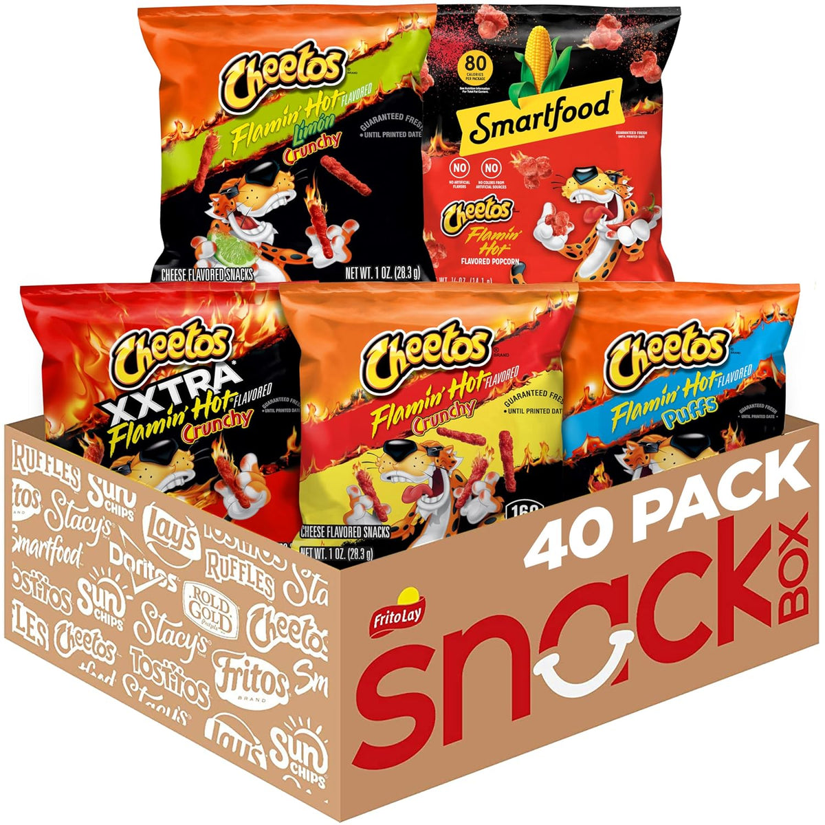 Cheetos Cheese Flavored Snacks Variety Pack 40 Count