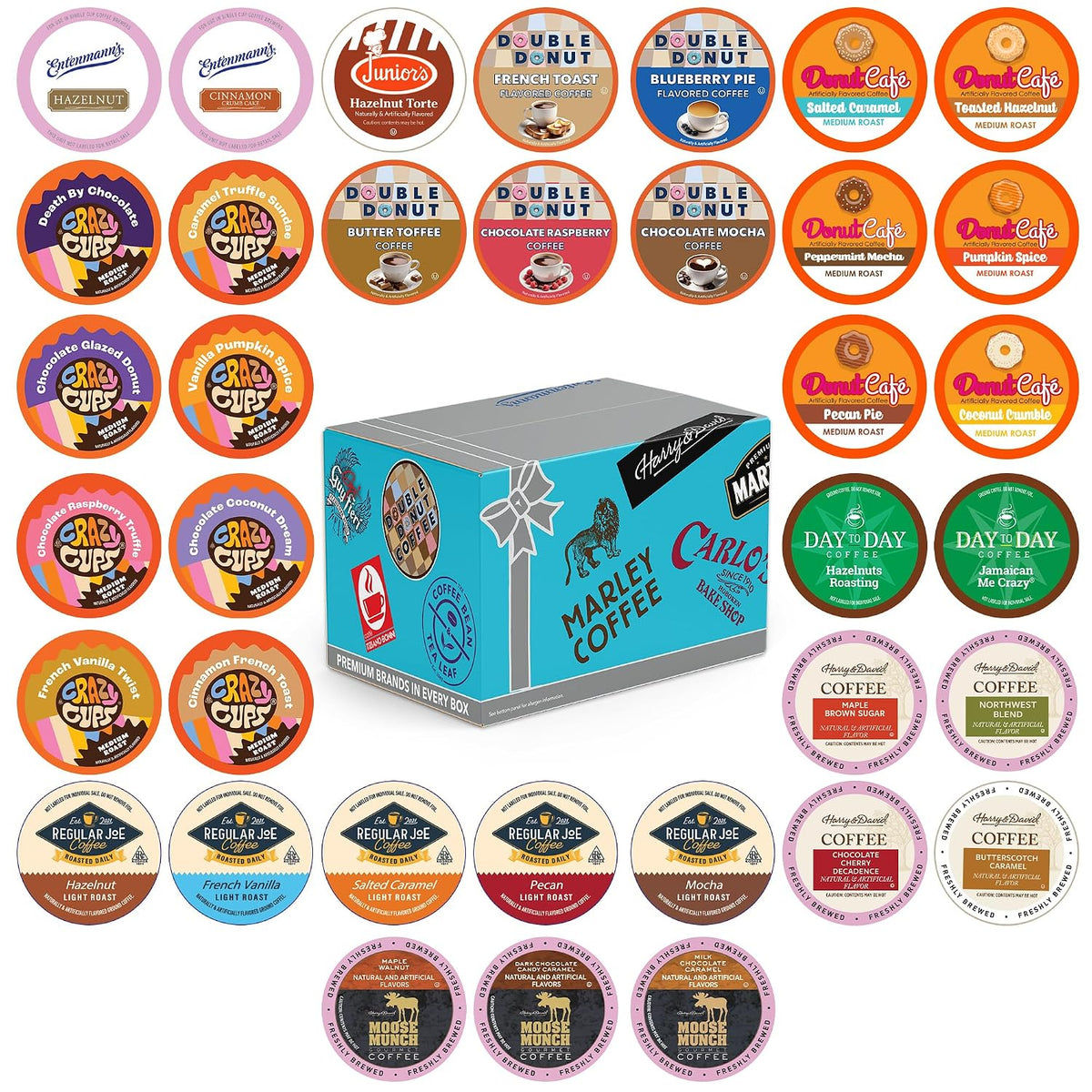 Crazy Cups Flavored Coffee Pods Variety Pack for Keurig K Cups Brewers