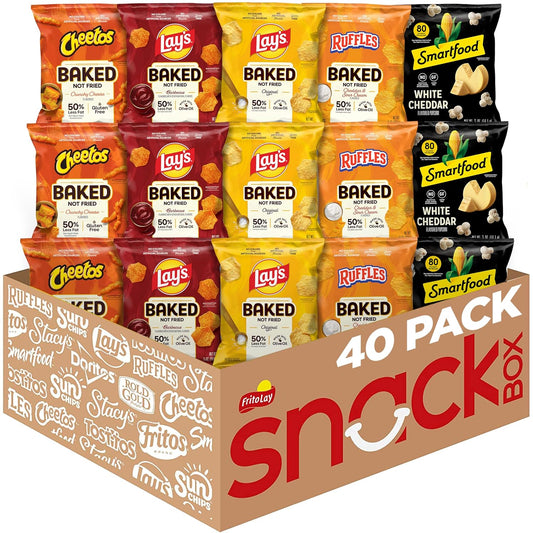 Frito-Lay Baked & Popped Mix Variety Pack, 40 single serve bags