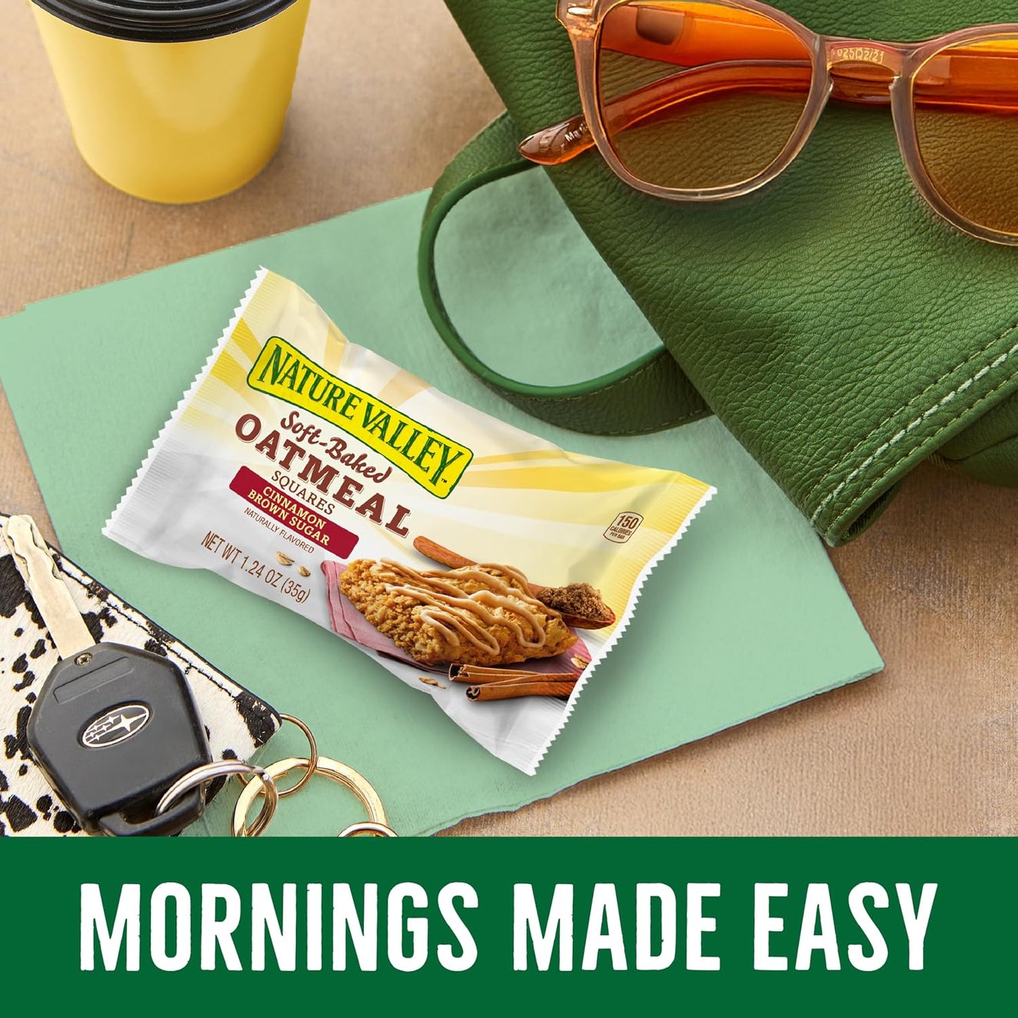 Nature Valley Soft Baked Oatmeal Squares, Cinnamon Brown Sugar, 20 Bars, 24.8 oz