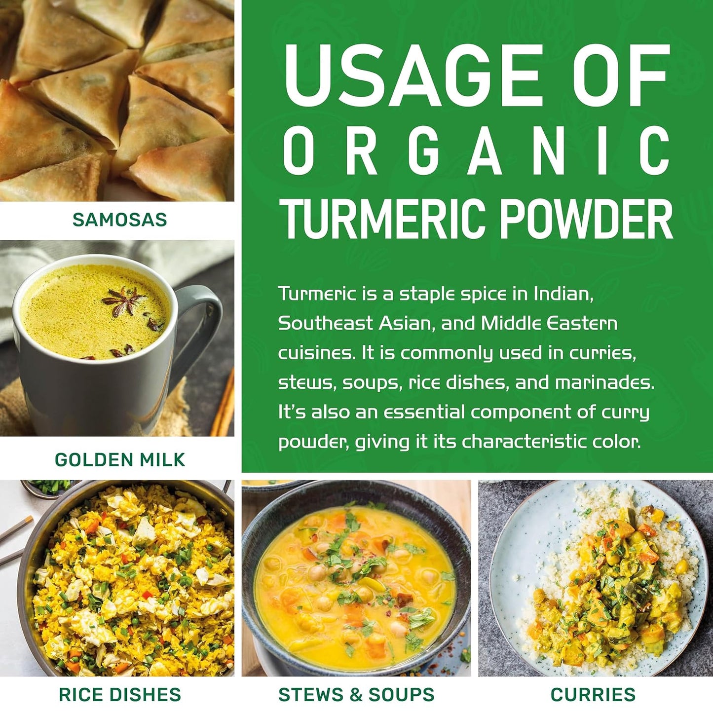 Jiva Organics 1 Pound USDA Organic Turmeric Powder - High Curcumin Content from India