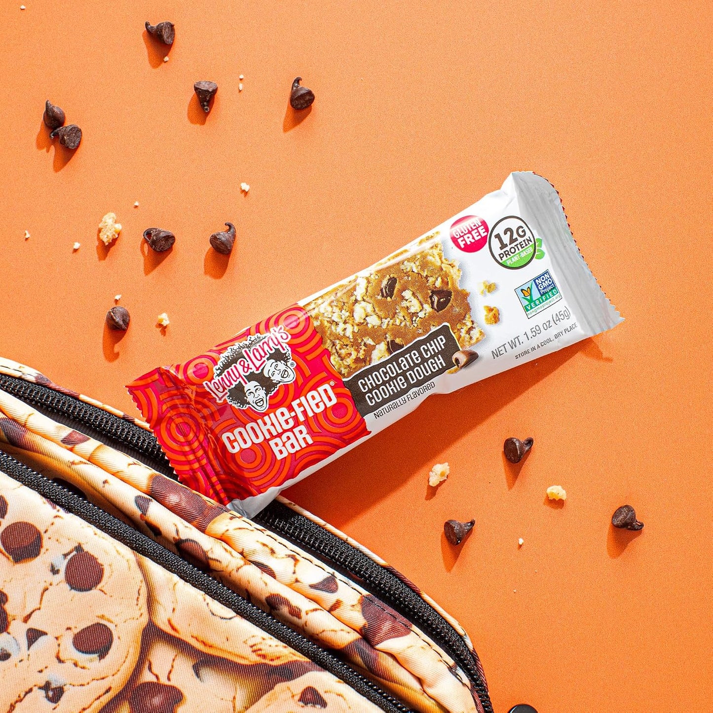 Lenny & Larry's Cookie-fied Bar - Chocolate Chip Cookie Dough Vegan Protein Bars