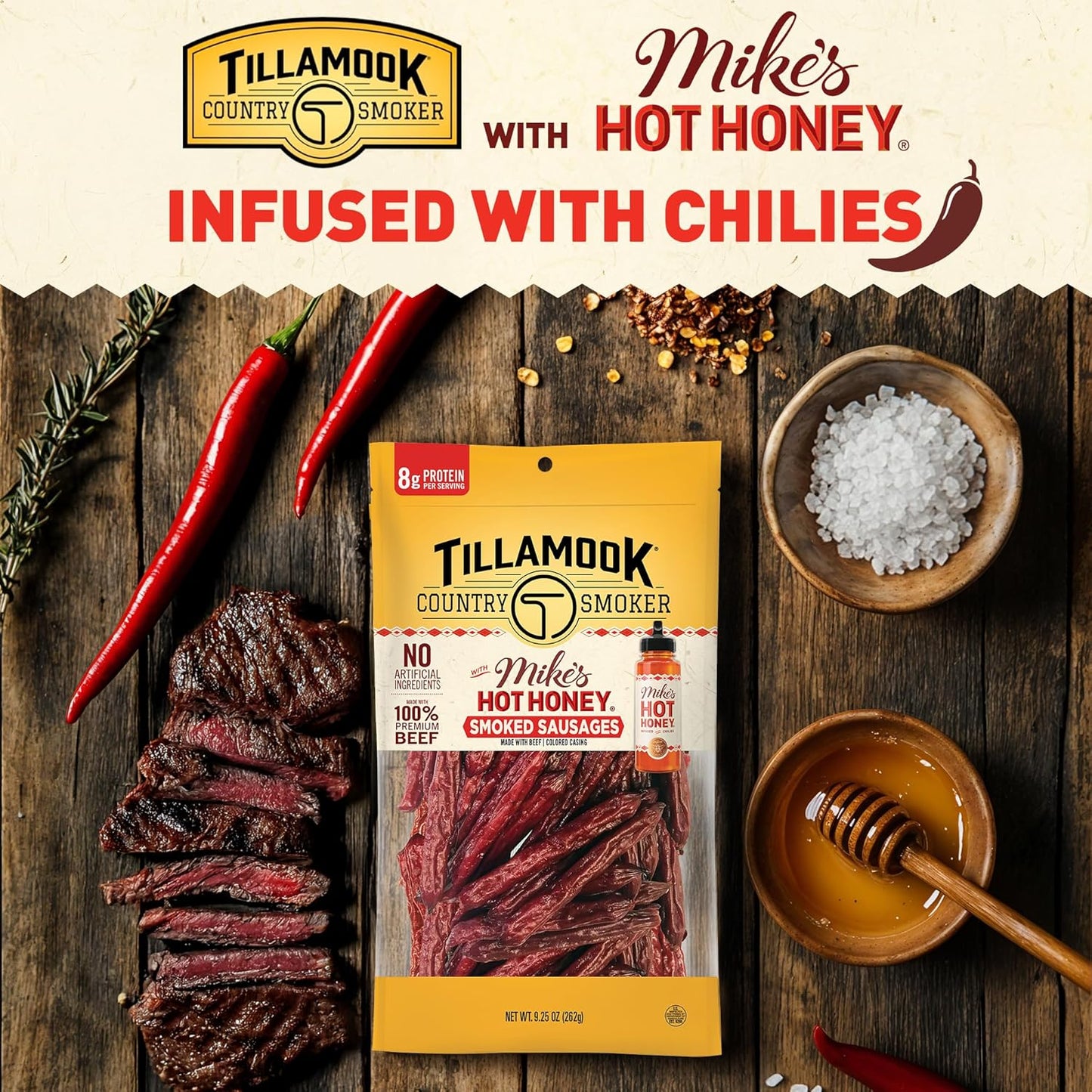 Tillamook Country Smoker 100% Premium Beef Smoked Sausage