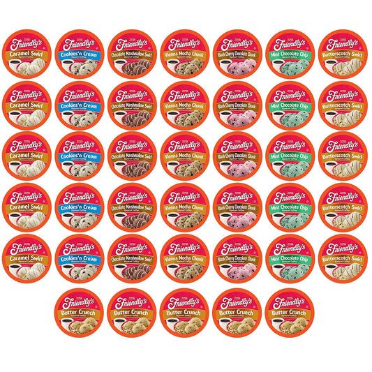 Friendly's Coffee Pods Assorted Flavored Variety Pack Compatible with Keurig K Cup Brewers